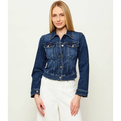 Pinko Kurtka jeansowa GANIMEDE Slim Fit granatowy 40 Pinko Kurtka jeansowa GANIMEDE Slim Fit granatowy 40