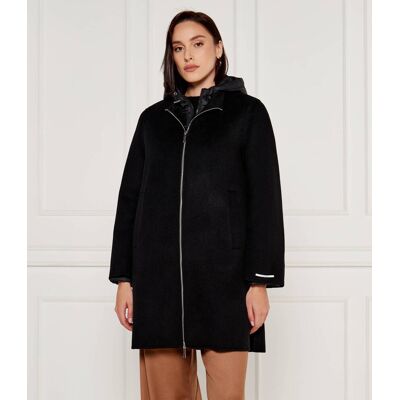 Marella SPORT Wełniany płaszcz 3w1 SALVIA czarny 36 Marella SPORT Wełniany płaszcz 3w1 SALVIA czarny 36