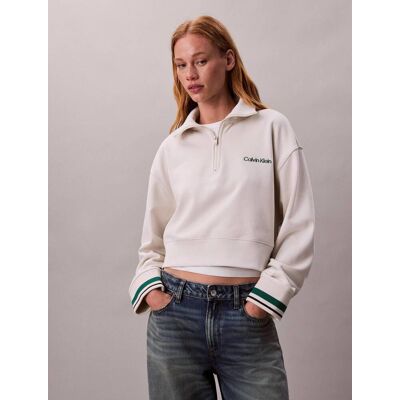Calvin Klein Performance Bluza Relaxed fit beżowy XS Calvin Klein Performance Bluza Relaxed fit beżowy XS