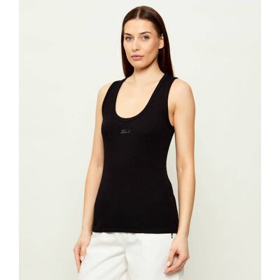 Karl Lagerfeld Top Essential Slim Fit czarny S Karl Lagerfeld Top Essential Slim Fit czarny S