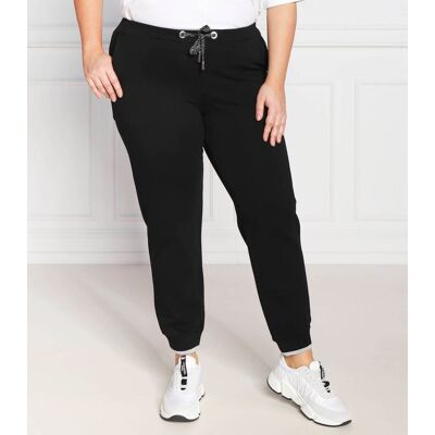 Persona by Marina Rinaldi Spodnie dresowe OGNI plus size Regular Fit czarny 38/40 Persona by Marina Rinaldi Spodnie dresowe OGNI plus size Regular Fit czarny 38/40