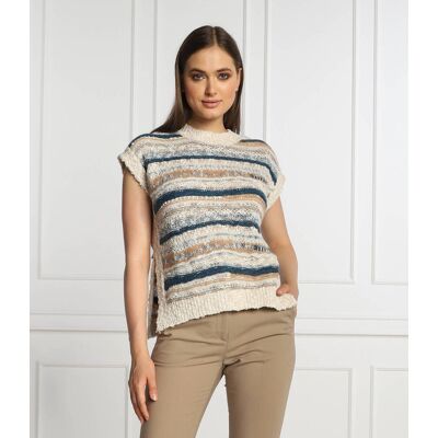 RIANI Sweter Regular Fit z dodatkiem wełny beżowy 34 RIANI Sweter Regular Fit z dodatkiem wełny beżowy 34