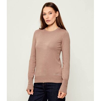Guess Sweter ELINOR Regular Fit beżowy XL Guess Sweter ELINOR Regular Fit beżowy XL