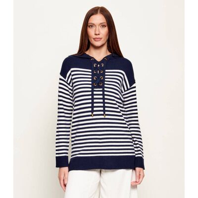 Michael Kors Wełniany sweter Relaxed fit granatowy S Michael Kors Wełniany sweter Relaxed fit granatowy S