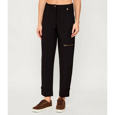 Aeronautica Militare Spodnie Regular Fit czarny M Aeronautica Militare Spodnie Regular Fit czarny M