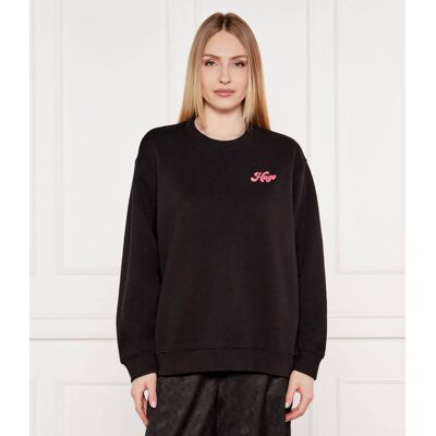 HUGO Bluza Classic Crew_4 Loose fit frotté czarny L HUGO Bluza Classic Crew_4 Loose fit frotté czarny L