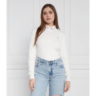 Gant Sweter Slim Fit biały M Gant Sweter Slim Fit biały M