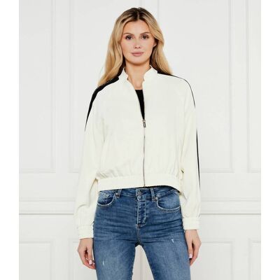 TWINSET Kurtka bomber Cropped Fit kremowy 34 TWINSET Kurtka bomber Cropped Fit kremowy 34
