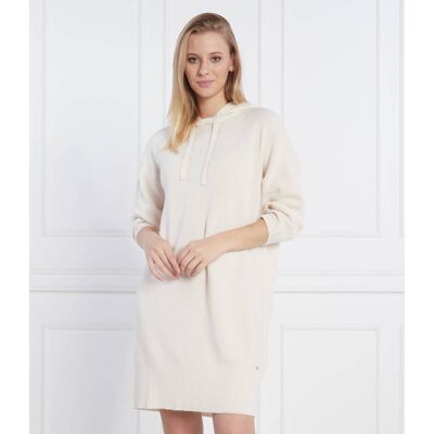 Giorgio Armani Exchange Wełniana sukienka VESTITO kremowy S Giorgio Armani Exchange Wełniana sukienka VESTITO kremowy S