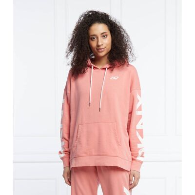 DKNY Sport Bluza EXPLODED CRACKLE LOG Loose fit koralowy XS DKNY Sport Bluza EXPLODED CRACKLE LOG Loose fit koralowy XS
