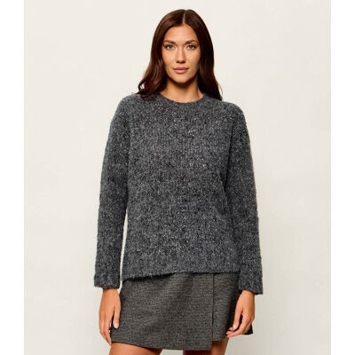 Weekend MaxMara Wełniany sweter Wkdhobby Relaxed fit szary L Weekend MaxMara Wełniany sweter Wkdhobby Relaxed fit szary L