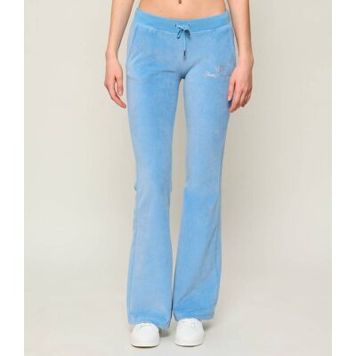 Sporty&Rich; Spodnie dresowe Sporty & Rich x Juicy Couture flare fit niebieski L Sporty&Rich; Spodnie dresowe Sporty & Rich x Juicy Couture flare fit niebieski L