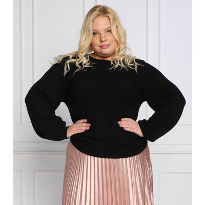 Persona by Marina Rinaldi Sweter ATLANTICO Plus size Regular Fit z dodatkiem wełny czarny 50/52 Persona by Marina Rinaldi Sweter ATLANTICO Plus size Regular Fit z dodatkiem wełny czarny 50/52