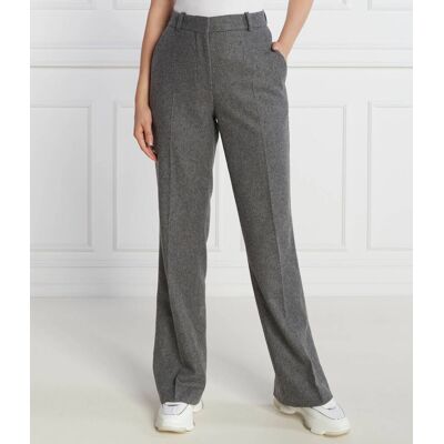 Calvin Klein Wełniane spodnie Regular Fit szary 38 Calvin Klein Wełniane spodnie Regular Fit szary 38