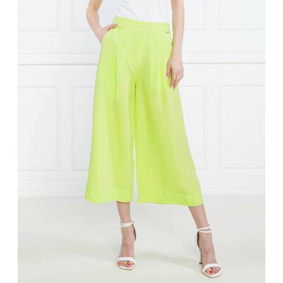 Liu Jo Spodnie Relaxed fit z dodatkiem lnu zielony 36 Liu Jo Spodnie Relaxed fit z dodatkiem lnu zielony 36