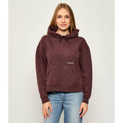 Tommy Jeans Bluza Loose fit brązowy XS Tommy Jeans Bluza Loose fit brązowy XS