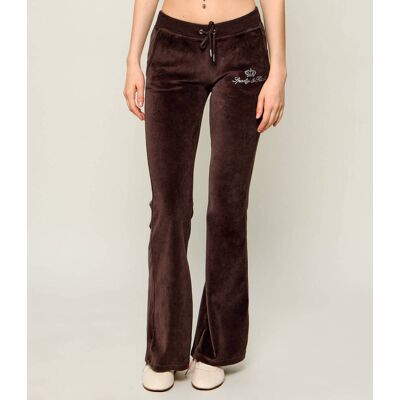 Sporty&Rich; Spodnie dresowe Sporty $ Rich x Juicy Couture flare fit brązowy M Sporty&Rich; Spodnie dresowe Sporty $ Rich x Juicy Couture flare fit brązowy M