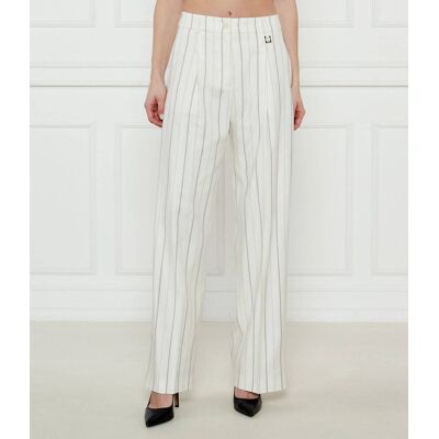 Joop! Spodnie Paris-X flare fit z dodatkiem lnu ecru 40 Joop! Spodnie Paris-X flare fit z dodatkiem lnu ecru 40