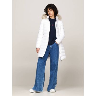 Tommy Jeans Puchowa kurtka Slim Fit biały S Tommy Jeans Puchowa kurtka Slim Fit biały S