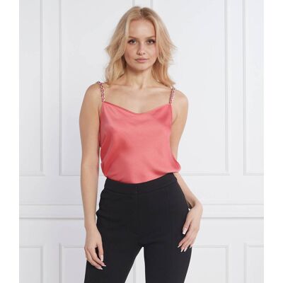 HUGO Satynowy top Cermila Regular Fit różowy 34 HUGO Satynowy top Cermila Regular Fit różowy 34