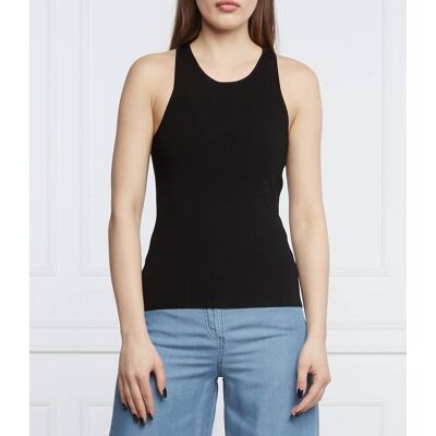 Patrizia Pepe Top Slim Fit czarny XL Patrizia Pepe Top Slim Fit czarny XL