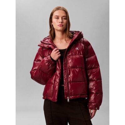Calvin Klein Jeans Kurtka Loose fit bordowy XS Calvin Klein Jeans Kurtka Loose fit bordowy XS