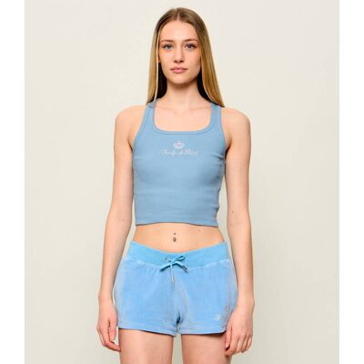 Sporty&Rich; Top PRISCILA Cropped Fit niebieski XS Sporty&Rich; Top PRISCILA Cropped Fit niebieski XS