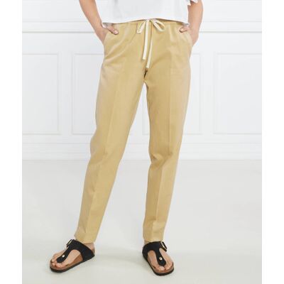 TWINSET Spodnie jogger Slim Fit z dodatkiem lnu piaskowy 34 TWINSET Spodnie jogger Slim Fit z dodatkiem lnu piaskowy 34