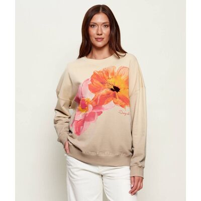 Desigual Bluza NOAH Relaxed fit beżowy M Desigual Bluza NOAH Relaxed fit beżowy M