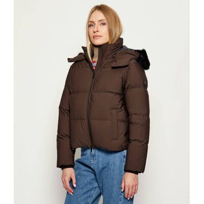 Moose Knuckles Puchowa kurtka MISTI PUFFER Regular Fit brązowy L Moose Knuckles Puchowa kurtka MISTI PUFFER Regular Fit brązowy L