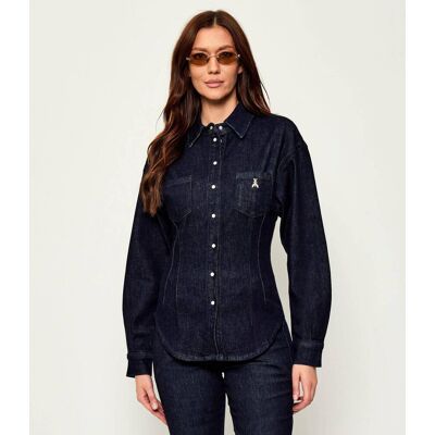 Patrizia Pepe Jeansowa koszula Slim Fit granatowy 40 Patrizia Pepe Jeansowa koszula Slim Fit granatowy 40