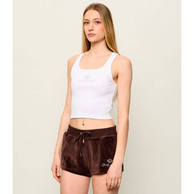 Sporty&Rich; Top Juicy Crown Sporty & Rich x Juicy Couture Cropped Fit biały M Sporty&Rich; Top Juicy Crown Sporty & Rich x Juicy Couture Cropped Fit biały M