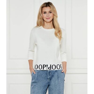 Joop! Sweter Kassa Regular Fit biały 34 Joop! Sweter Kassa Regular Fit biały 34