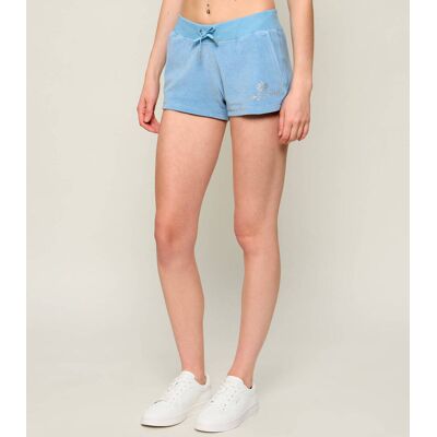 Sporty&Rich; Szorty Sporty & Rich x Juicy Couture Regular Fit błękitny M Sporty&Rich; Szorty Sporty & Rich x Juicy Couture Regular Fit błękitny M