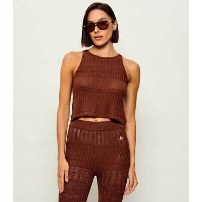 AKEP Top Cropped Fit brązowy L AKEP Top Cropped Fit brązowy L