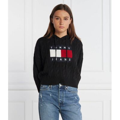 Tommy Jeans Sweter Regular Fit czarny L Tommy Jeans Sweter Regular Fit czarny L