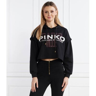 Pinko Bluza Cropped Fit czarny L Pinko Bluza Cropped Fit czarny L