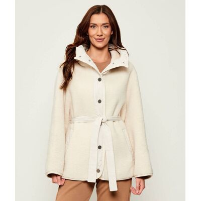 Pinko Kurtka CAPPERI CABAN Regular Fit shearling ecru L Pinko Kurtka CAPPERI CABAN Regular Fit shearling ecru L