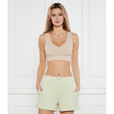 Calvin Klein Jeans Top Cropped Fit beżowy XL Calvin Klein Jeans Top Cropped Fit beżowy XL