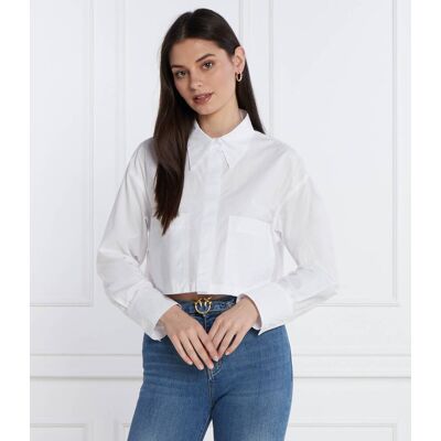 Pinko Koszula Cropped Fit biały 40 Pinko Koszula Cropped Fit biały 40
