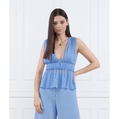 Patrizia Pepe Top Slim Fit błękitny 34 Patrizia Pepe Top Slim Fit błękitny 34