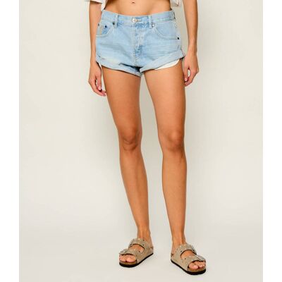 One Teaspoon Jeansowe szorty Bandits Loose fit low waist błękitny 27 One Teaspoon Jeansowe szorty Bandits Loose fit low waist błękitny 27