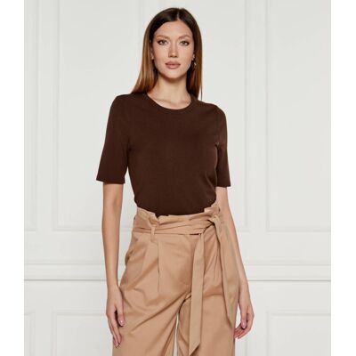 Marc Cain Sweter Regular Fit brązowy 34 Marc Cain Sweter Regular Fit brązowy 34