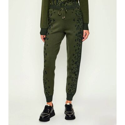 Liu Jo Sport Spodnie dzianinowe Slim Fit oliwkowy M Liu Jo Sport Spodnie dzianinowe Slim Fit oliwkowy M