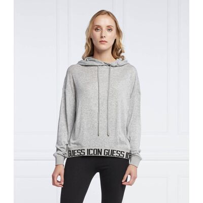 Guess Bluza CLELIA Regular Fit z dodatkiem wełny szary XS Guess Bluza CLELIA Regular Fit z dodatkiem wełny szary XS