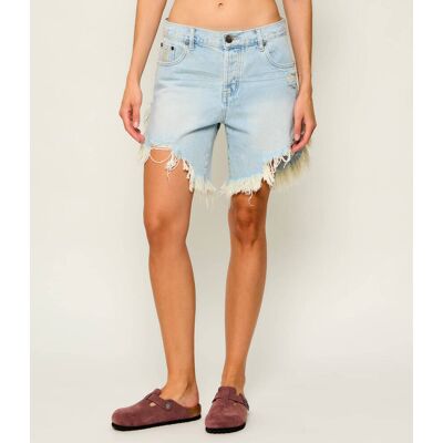 One Teaspoon Jeansowe szorty Frankies Relaxed fit low waist błękitny 28 One Teaspoon Jeansowe szorty Frankies Relaxed fit low waist błękitny 28
