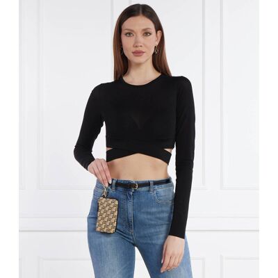 Elisabetta Franchi Sweter Cropped Fit czarny 42 Elisabetta Franchi Sweter Cropped Fit czarny 42