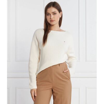 Tommy Hilfiger Sweter STITCH OPEN Regular Fit biały XS Tommy Hilfiger Sweter STITCH OPEN Regular Fit biały XS