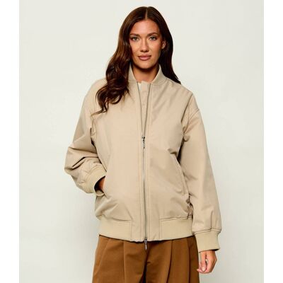 MM Kurtka bomber MMLBALCO Oversize fit beżowy 36 MM Kurtka bomber MMLBALCO Oversize fit beżowy 36