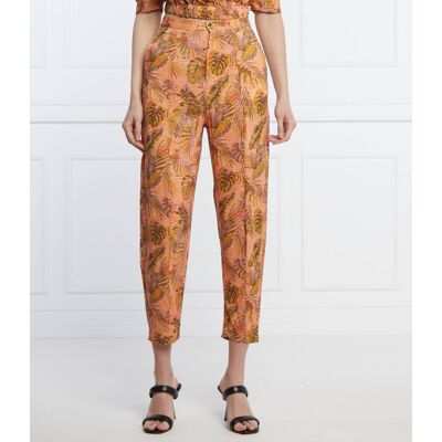 Desigual Spodnie Regular Fit z dodatkiem lnu pomarańczowy XS Desigual Spodnie Regular Fit z dodatkiem lnu pomarańczowy XS